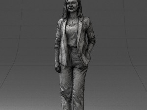 000190 Businesswoman in Light Suit 1012 3dp Modèles 3D en vedette
