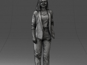 000190 Businesswoman in Light Suit 1012 3dp Modèles 3D en vedette