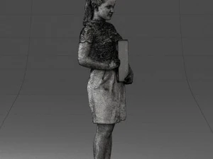 000183 Businesswoman Holding Tablet 0911 3D Model