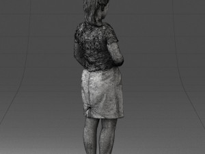 000183 Businesswoman Holding Tablet 0911 3Dモデル