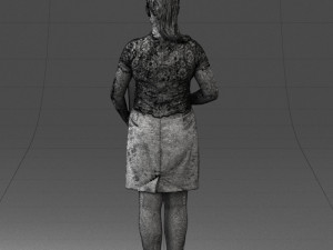 000183 Businesswoman Holding Tablet 0911 3Dモデル