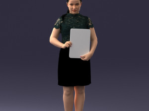girl with table 0911-3 3d print ready 3D प्रिंट मॉडल