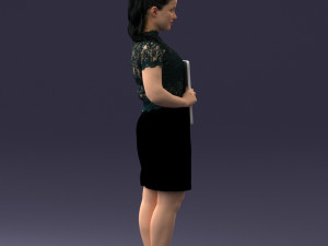 000183 Businesswoman Holding Tablet 0911 3dp 3D प्रिंट मॉडल