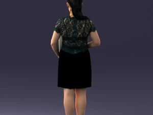 000183 Businesswoman Holding Tablet 0911 3dp 3D Print Model