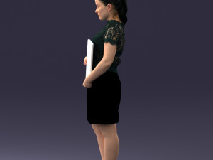 000183 Businesswoman Holding Tablet 0911 3dp 3D प्रिंट मॉडल