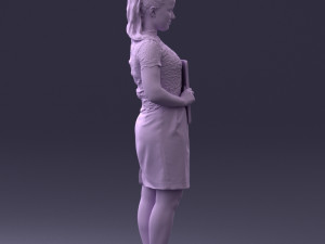000183 Businesswoman Holding Tablet 0911 3dp 3D प्रिंट मॉडल