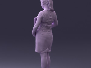 000183 Businesswoman Holding Tablet 0911 3dp 3D प्रिंट मॉडल