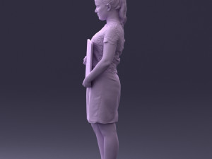 000183 Businesswoman Holding Tablet 0911 3dp 3D प्रिंट मॉडल
