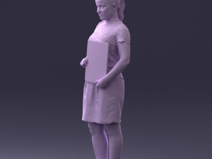 000183 Businesswoman Holding Tablet 0911 3dp 3D प्रिंट मॉडल