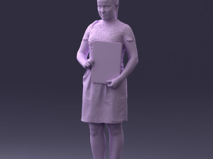 000183 Businesswoman Holding Tablet 0911 3dp 3D प्रिंट मॉडल