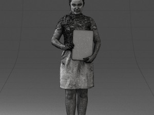 000183 Businesswoman Holding Tablet 0911 3dp 3D प्रिंट मॉडल