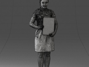 000183 Businesswoman Holding Tablet 0911 3dp 3D प्रिंट मॉडल