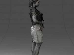 000183 Businesswoman Holding Tablet 0911 3dp 3D Print Model