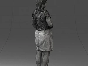 000183 Businesswoman Holding Tablet 0911 3dp 3D Print Model
