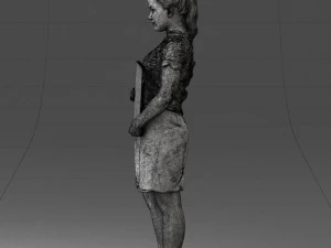 000183 Businesswoman Holding Tablet 0911 3dp 3D Print Model