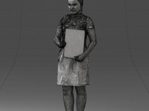 000183 Businesswoman Holding Tablet 0911 3dp 3D प्रिंट मॉडल