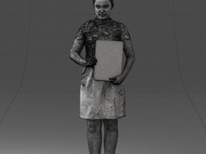000183 Businesswoman Holding Tablet 0911 3dp 3D प्रिंट मॉडल