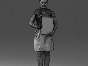 000183 Businesswoman Holding Tablet 0911 3dp 3D प्रिंट मॉडल