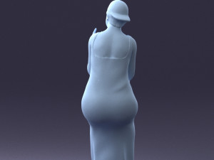 000178 Humorous Woman in Bright Dress 0905 3Dモデル