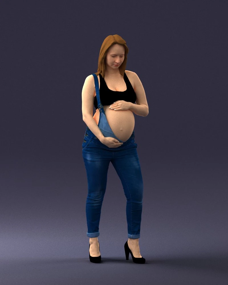 pregnant woman 0506-1 3D Model .c4d .max .obj .3ds .fbx .stl .blend