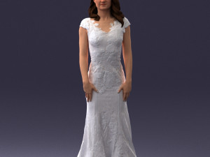 bride in dress 0414-2 Modello 3D