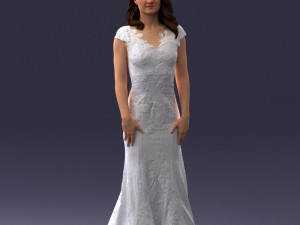 bride in dress 0414-2 3Dモデル