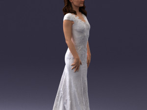 bride in dress 0414-2 3Dモデル