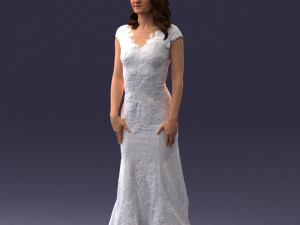 bride in dress 0414-2 3Dモデル