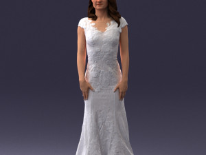 bride in dress 0414-2 3Dモデル