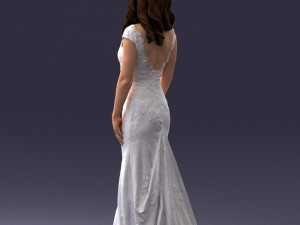 bride in dress 0414-2 3d print ready 3D Print Model