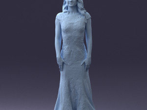 bride in dress 0414-2 3d print ready 3D Print Model