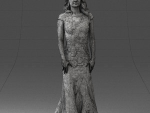 bride in dress 0414-2 3d print ready 3D Print Model