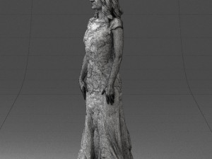 bride in dress 0414-2 3d print ready 3D Print Model