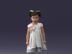 little girl in sundress 0328-1 3D Model