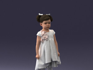 little girl in sundress 0328-1 3D Model