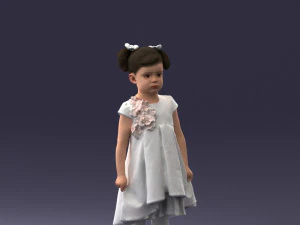 little girl in sundress 0328-1 3D Model