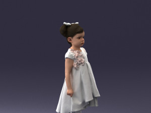 little girl in sundress 0328-1 3D Model