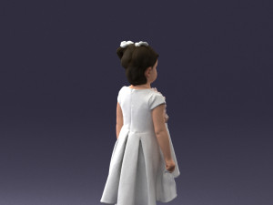 little girl in sundress 0328-1 3D Model