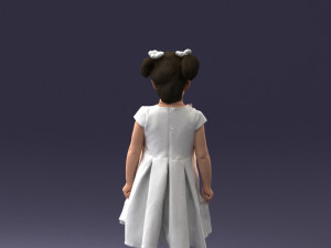 little girl in sundress 0328-1 3D Model