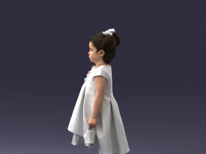 little girl in sundress 0328-1 3D Model