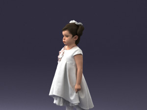 little girl in sundress 0328-1 3D Model