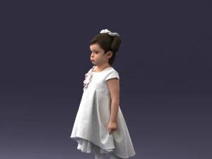 little girl in sundress 0328-1 3D Model