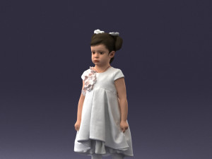 little girl in sundress 0328-1 3D Model