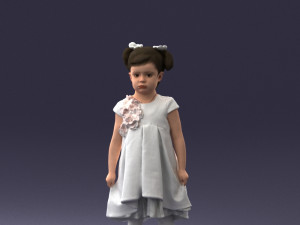 little girl in sundress 0328-1 3D Model
