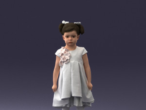 little girl in sundress 0328-1 3D Model