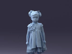 little girl in sundress 0328-1 3D Model