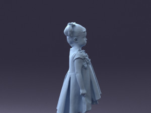 little girl in sundress 0328-1 3D Model