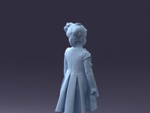little girl in sundress 0328-1 3D Model