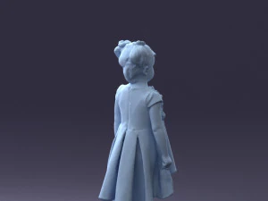 little girl in sundress 0328-1 3D Model