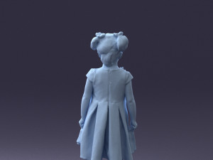 little girl in sundress 0328-1 3D Model